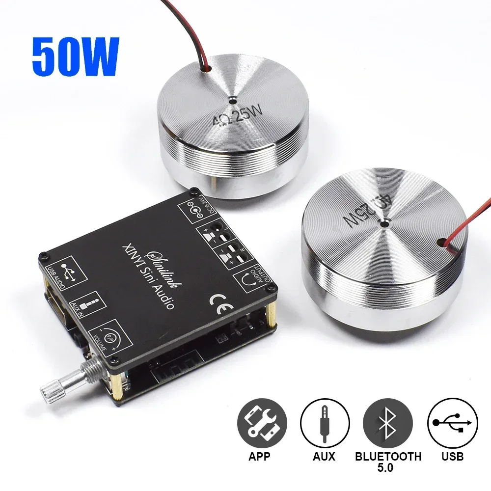 Home Cinema Audio System - 2*25W Portable Stereo Vibration Speaker Audio