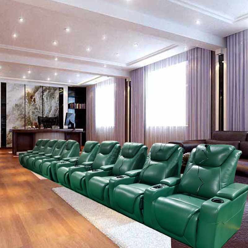 -Green Color Home Furniture 4  - Home Cinema Couch review and price