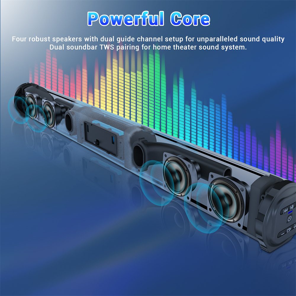 Sound Bar TV Sound System Blue - Home Cinema Audio System review and price