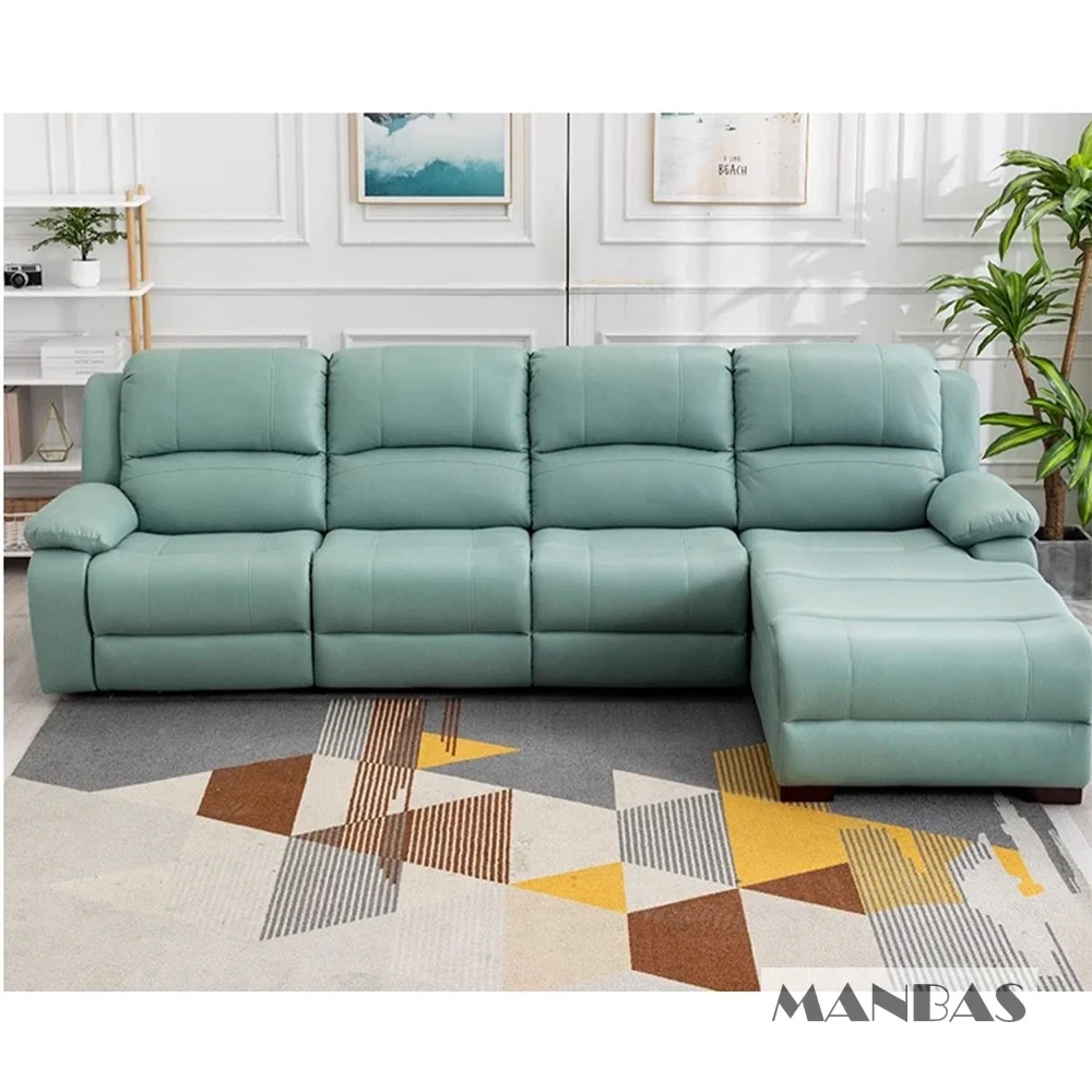 Genuine Leather Manual Electri - Home Cinema Couch review and price
