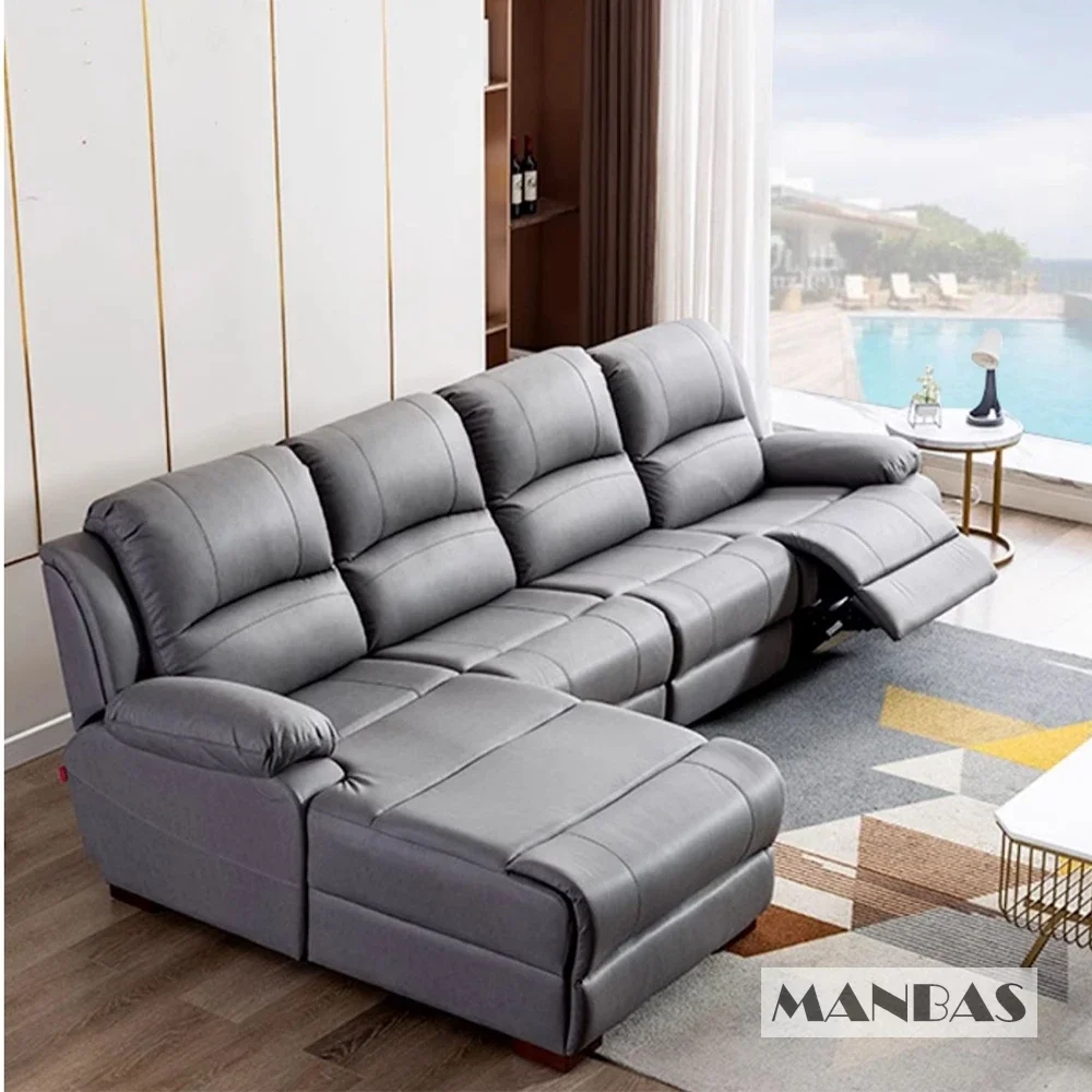 Genuine Leather Manual Electri - Home Cinema Couch review and price