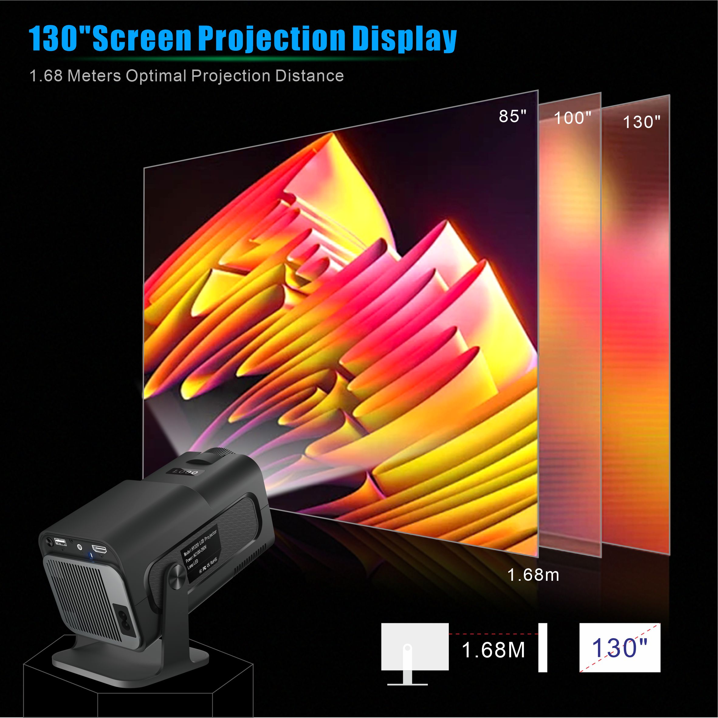 Salange HY320 Mini Projector 7 - Home Cinema Samsung review and price