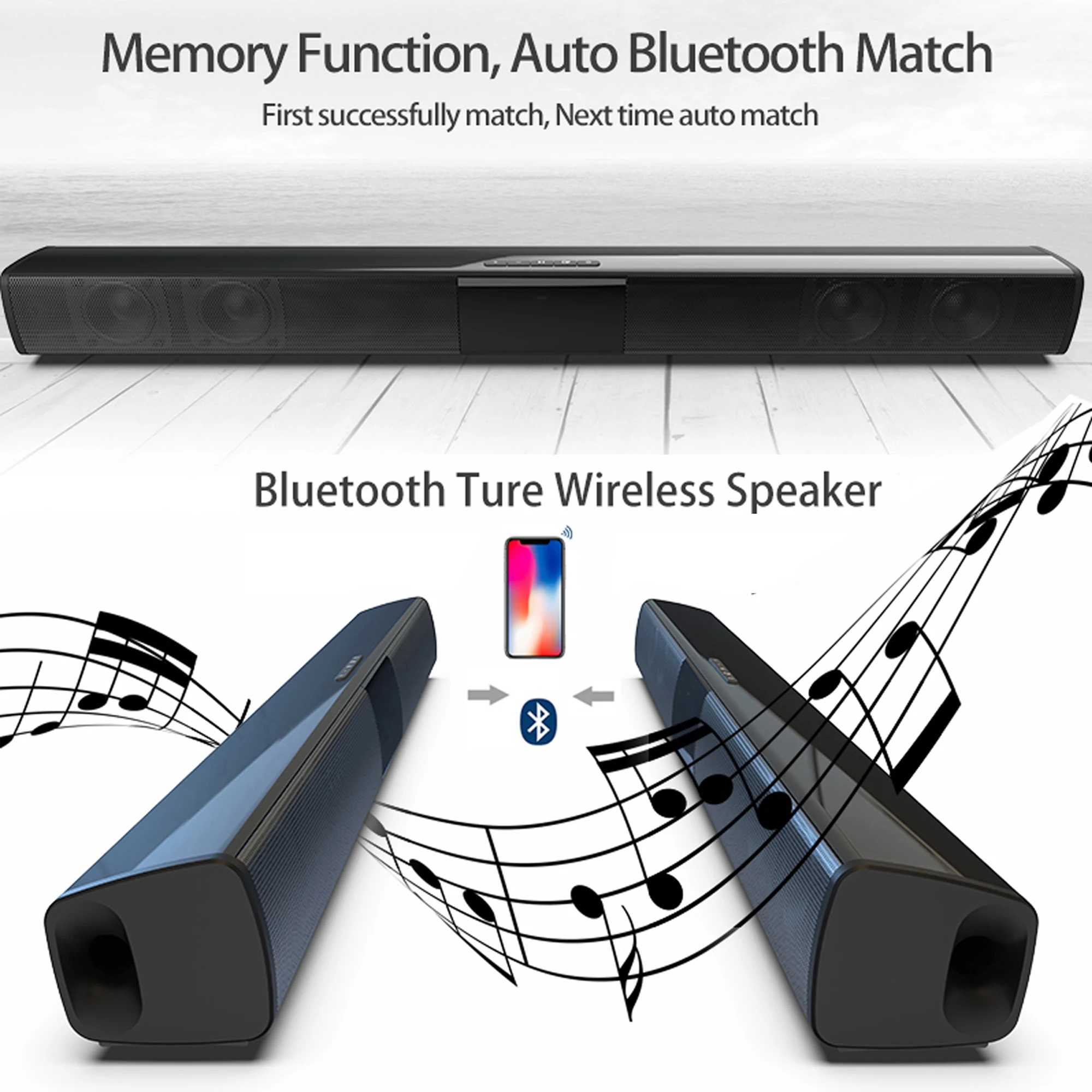 40W High Power Soundbar for TV - Home Cinema Audio System review and price