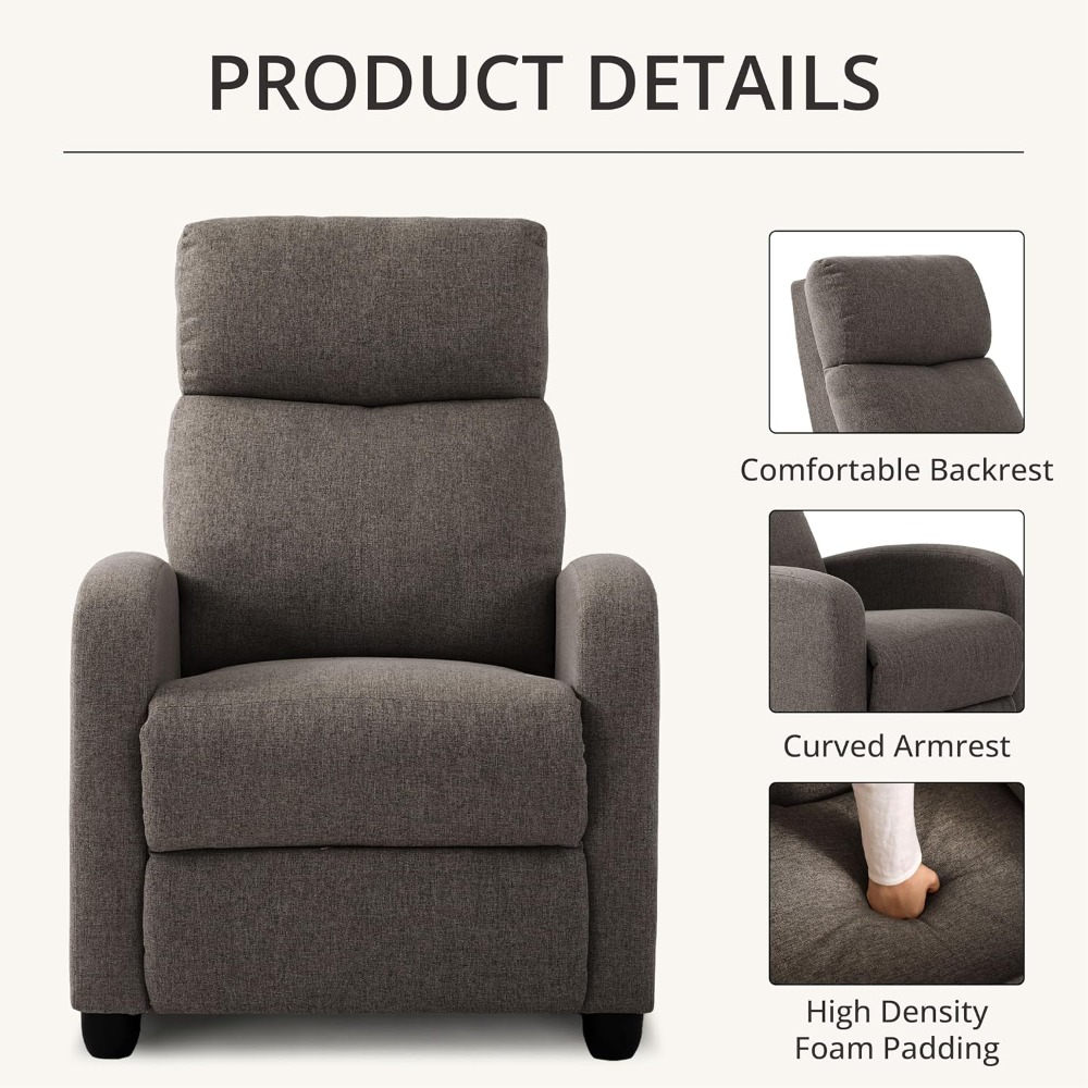 Modern Manual Push Back Reclin - Home Cinema Couch review and price