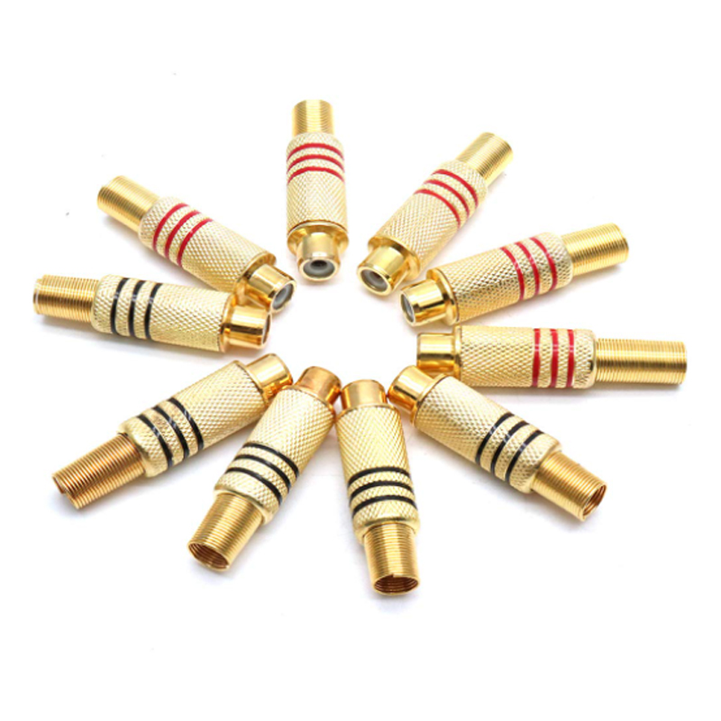 4PCS RCA Plug Gold Plated Sold - Home Cinema Audio System review and price